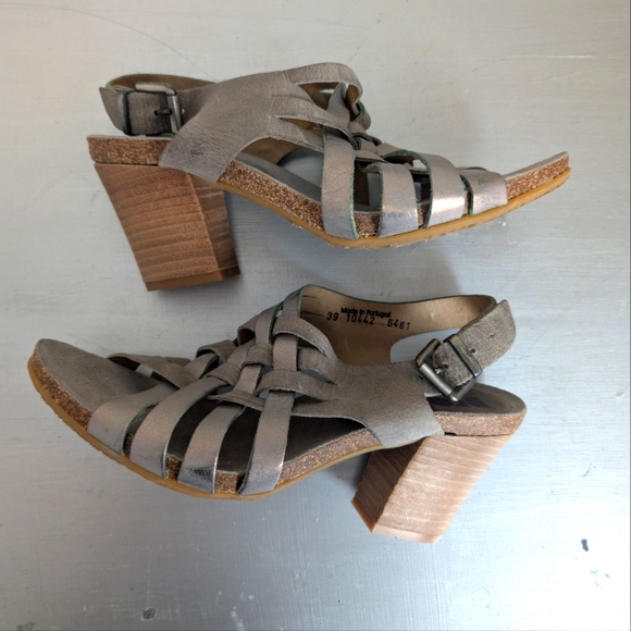 DKODE Women's Strappy Block Heel Sandals - Gray SZ 39 eur - Picture 2 of 15